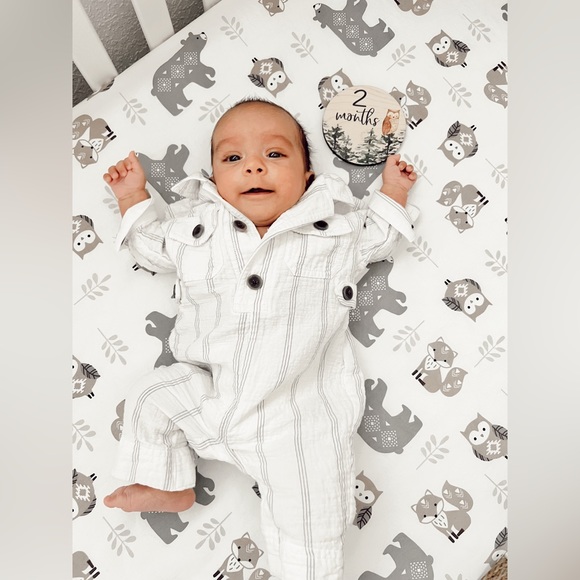 Banana Republic Cotton Striped jumpsuit, 0-3 Months, NEW - Picture 3 of 7